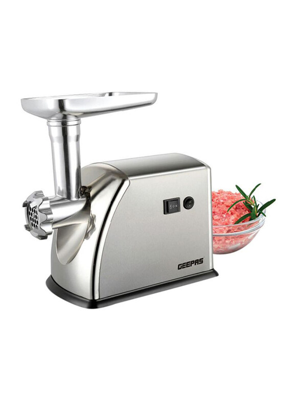 Geepas Stainless Steel Meat Grinder, 1600W, with Reverse and 1 Kg Mini Cap, GMG1909, Silver
Geepas Stainless Steel Meat Grinder, 1600W, with Reverse and 1 Kg Mini Cap, GMG1909, Silver