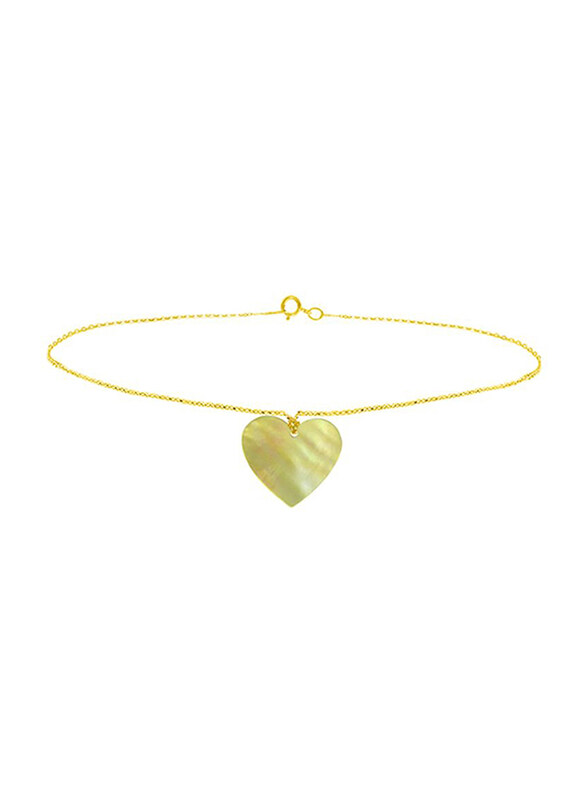 Vera Perla 18K Gold Chain Bracelet for Women, with Heart Shape Mother of Pearl Stone, Gold
Vera Perla 18K Gold Chain Bracelet for Women, with Heart Shape Mother of Pearl Stone, Gold