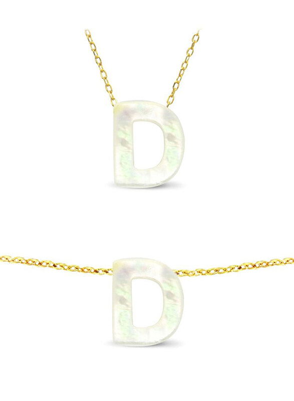 Vera Perla 2-Pieces 18K Gold Jewellery Set for Women, with Necklace and Bracelet, with D Letter Shape Mother of Pearl Stone, White/Gold
Vera Perla 2-Pieces 18K Gold Jewellery Set for Women, with Necklace and Bracelet, with D Letter Shape Mother of Pearl Stone, White/Gold