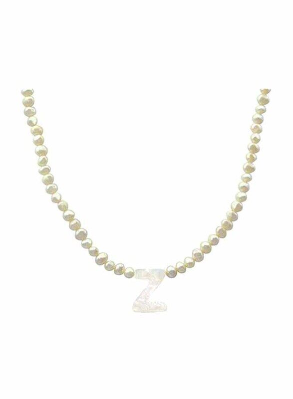 Vera Perla 18K Gold Strand Pendant Necklace for Women, with Letter Z and Mother of Pearl Stones, White
Vera Perla 18K Gold Strand Pendant Necklace for Women, with Letter Z and Mother of Pearl Stones, White