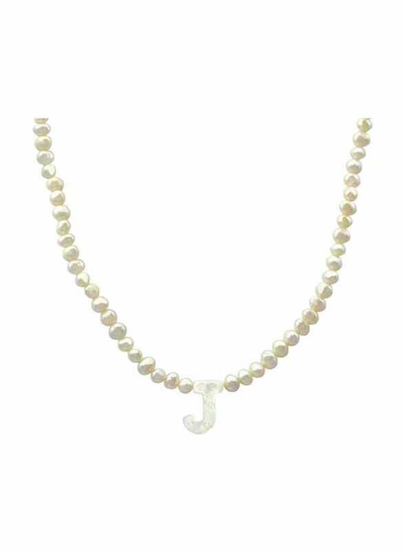Vera Perla 18K Gold Strand Pendant Necklace for Women, with Letter J and Mother of Pearl Stones, White
Vera Perla 18K Gold Strand Pendant Necklace for Women, with Letter J and Mother of Pearl Stones, White
