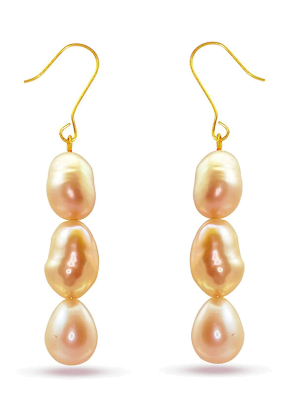 Vera Perla 18K Yellow Gold Dangle Earrings for Women, with Pearl Stone, Rose Gold
Vera Perla 18K Yellow Gold Dangle Earrings for Women, with Pearl Stone, Rose Gold