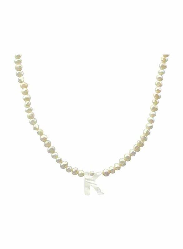 Vera Perla 18K Gold Strand Pendant Necklace for Women, with Letter K and Mother of Pearl Stones, White
Vera Perla 18K Gold Strand Pendant Necklace for Women, with Letter K and Mother of Pearl Stones, White