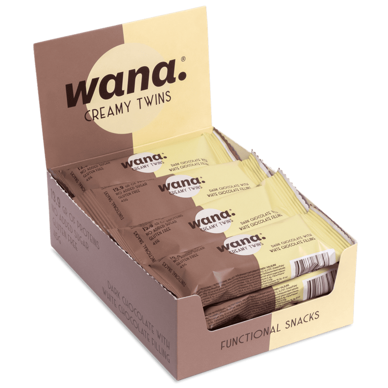 Wana Protein Bar Dark Chocolate with White Chocolate Filling Flavor 45g Pack of 12
Wana Protein Bar Dark Chocolate with White Chocolate Filling Flavor 45g Pack of 12