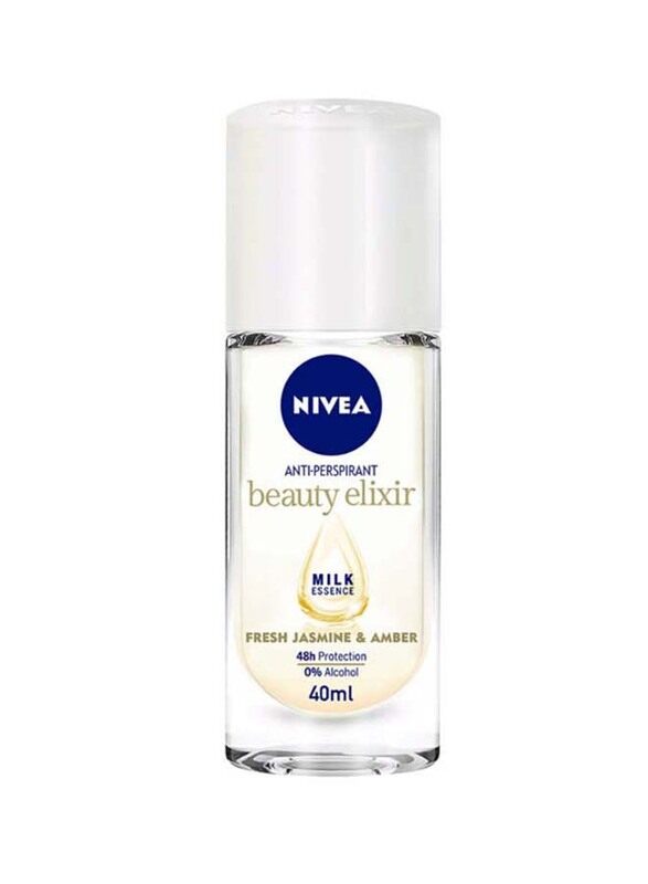 Nivea Beauty Elixir Fresh Jasmine and Amber Scent Deodorant Roll-On for Women, 40ml
Nivea Beauty Elixir Fresh Jasmine and Amber Scent Deodorant Roll-On for Women, 40ml
