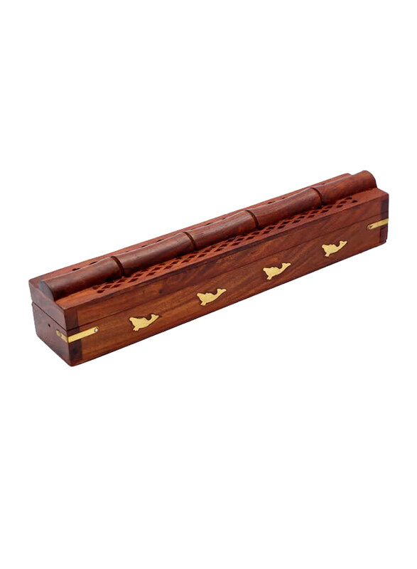 Generic Golden Kraft Wooden and Brass Agarbati Holder Stand, 30.5 x 6.9 x 7.6cm, Brown
Generic Golden Kraft Wooden and Brass Agarbati Holder Stand, 30.5 x 6.9 x 7.6cm, Brown