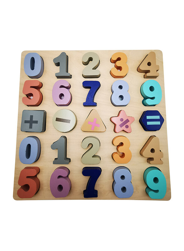 Generic Wooden Number Puzzles for Toddlers, Ages 3+