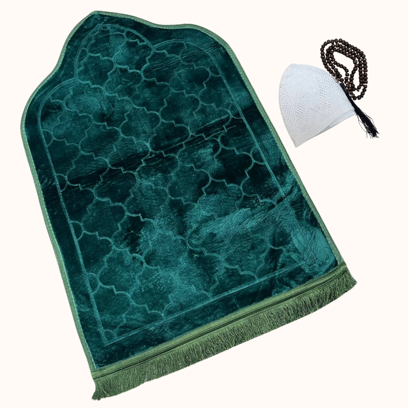 25 Home Decor Jinou Prayer Mat with free namaz cap and tasbih beeds, Made With Premium Quality Turkish Velvet with Memory Foam, Ramadan Gift Prayer Rug for Men, Wom
25 Home Decor Jinou Prayer Mat with free namaz cap and tasbih beeds, Made With Premium Quality Turkish Velvet with Memory Foam, Ramadan Gift Prayer Rug for Men, Wom