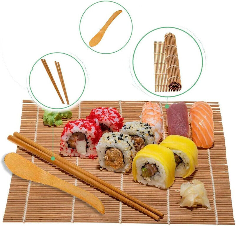 Jinou Sushi Making Kit Made With Top Notch Quality Bamboo Material Sushi Maker All In One PackageWith Premium Quality Bag For Easy Storage 7 Pcs Set
Jinou Sushi Making Kit Made With Top Notch Quality Bamboo Material Sushi Maker All In One PackageWith Premium Quality Bag For Easy Storage 7 Pcs Set