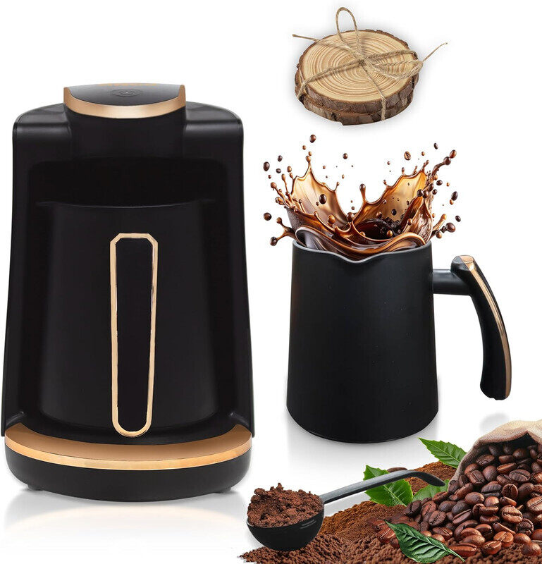 Jinou Turkish Coffee Maker 600 Watt , With Smart Touch Power Button, Made with Premium Quality Material & Non-Stick Coating, Coffee Machine to Make C
Jinou Turkish Coffee Maker 600 Watt , With Smart Touch Power Button, Made with Premium Quality Material & Non-Stick Coating, Coffee Machine to Make C