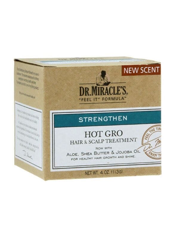 Dr. Miracle's Feel It Hot Gro Hair and Scalp Treatment for All Hair Types, 113gm
Dr. Miracle's Feel It Hot Gro Hair and Scalp Treatment for All Hair Types, 113gm