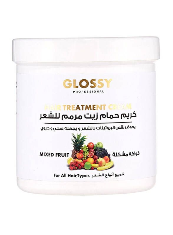 Glossy Professional Hair Treatment Cream with Mixed Fruit for All Hair Types, 1000ml
Glossy Professional Hair Treatment Cream with Mixed Fruit for All Hair Types, 1000ml