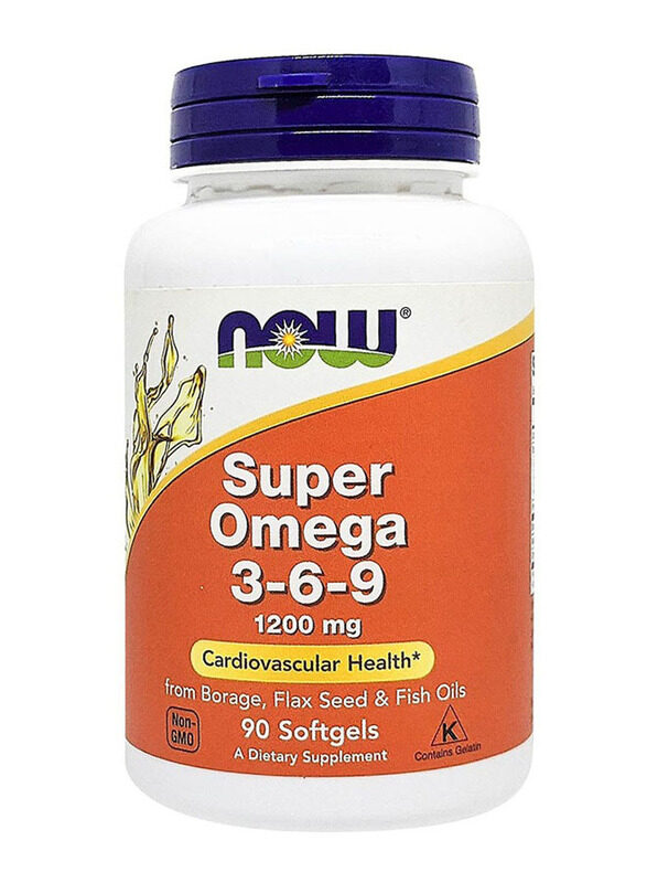 Now Super Omega 3-6-9 Dietary Supplement for Cardiovascular Health, 1200mg, 90 Softgels
Now Super Omega 3-6-9 Dietary Supplement for Cardiovascular Health, 1200mg, 90 Softgels