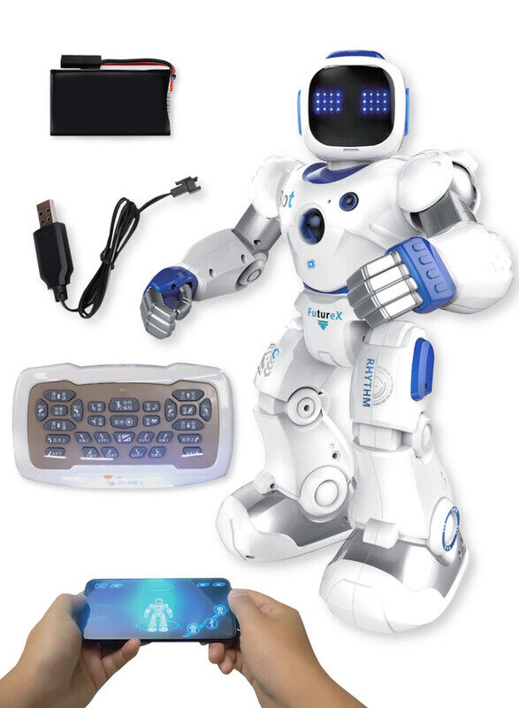 Kidwala FITTO Advanced Humanoid Smart Robot with APP control, Touch Interactive RC Robot with Voice Control for Kids and 9 Flexible Joints, White
Kidwala FITTO Advanced Humanoid Smart Robot with APP control, Touch Interactive RC Robot with Voice Control for Kids and 9 Flexible Joints, White