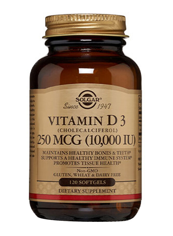 Solgar Vitamin D3 Cholecalciferol Dietary Supplement, 250mcg, 10,000 Iu, 120 Softgels
Solgar Vitamin D3 Cholecalciferol Dietary Supplement, 250mcg, 10,000 Iu, 120 Softgels