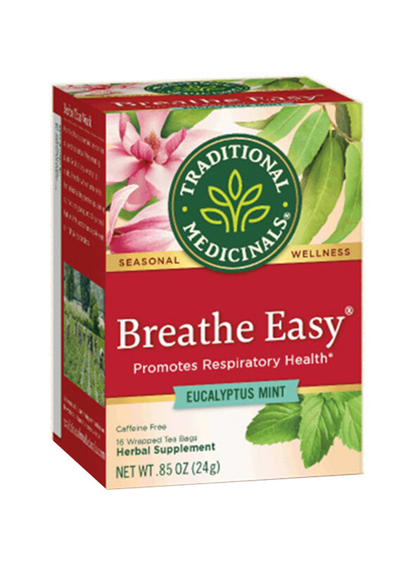 Drinks Traditional Medicinals Traditional Medicinals Breathe Easy Herbal Tea, 16 Tea Bags
Drinks Traditional Medicinals Traditional Medicinals Breathe Easy Herbal Tea, 16 Tea Bags