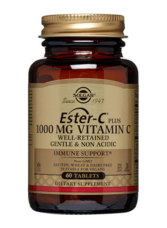 Solgar Ester-C Plus Vitamin C (Ester-C Ascorbate Complex) Dietary Supplement, 1000mg, 60 Tablets
Solgar Ester-C Plus Vitamin C (Ester-C Ascorbate Complex) Dietary Supplement, 1000mg, 60 Tablets