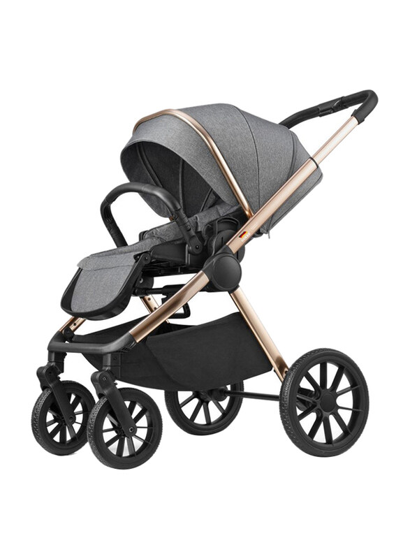Gokke - Reversible Baby Stroller with 5 Point Safety Harness, Forward & Rear Facing, Height Adjustable Handlebar, 0-36 Months, Grey and Gold - BJ02GG
Gokke - Reversible Baby Stroller with 5 Point Safety Harness, Forward & Rear Facing, Height Adjustable Handlebar, 0-36 Months, Grey and Gold - BJ02GG