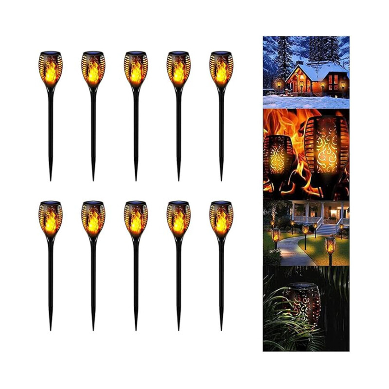 Yuwell Pack Of 10 Pcs Solar Lights Upgraded Camping Light 78CM Waterproof Flickering Flames 33 LED Torches Lights Outdoor Solar Landscape Decoration Lighting
Yuwell Pack Of 10 Pcs Solar Lights Upgraded Camping Light 78CM Waterproof Flickering Flames 33 LED Torches Lights Outdoor Solar Landscape Decoration Lighting