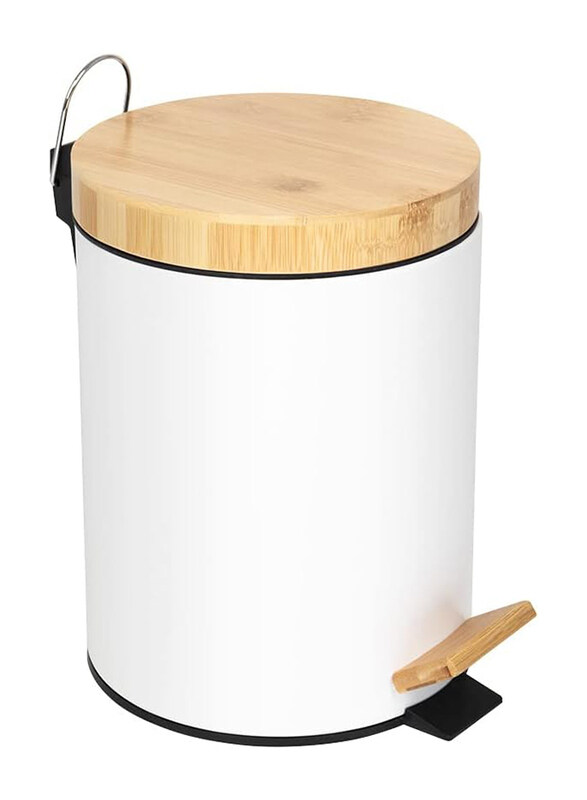 Orchid 20 Liter Trash Can with Bamboo Lid and Removable Inner Bucket, White/Beige
Orchid 20 Liter Trash Can with Bamboo Lid and Removable Inner Bucket, White/Beige