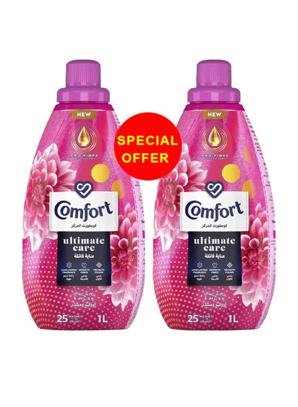 Comfort Orchid & Musk Ultimate Care Concentrated Fabric Softener, 1000ml + 1000ml
Comfort Orchid & Musk Ultimate Care Concentrated Fabric Softener, 1000ml + 1000ml