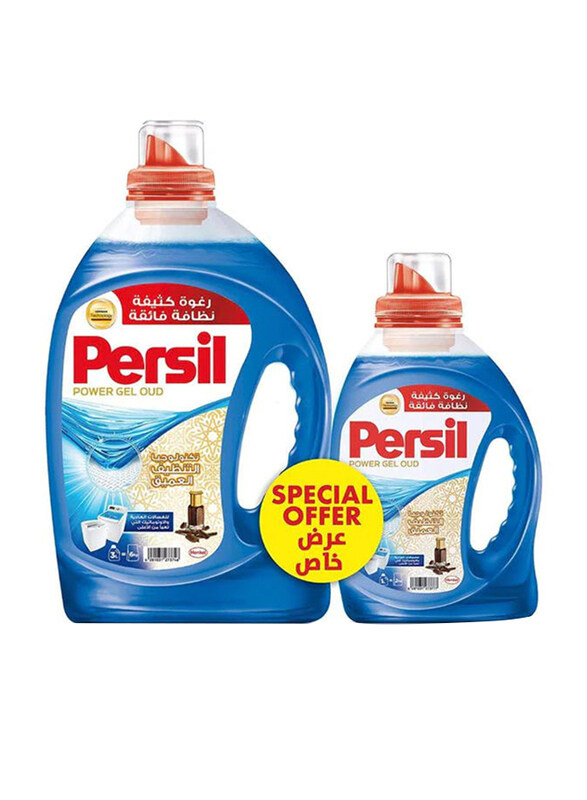 Persil German Technology power Gel Liquid Detergent, 2 Pieces, 3 Liters + 1 Liter
Persil German Technology power Gel Liquid Detergent, 2 Pieces, 3 Liters + 1 Liter
