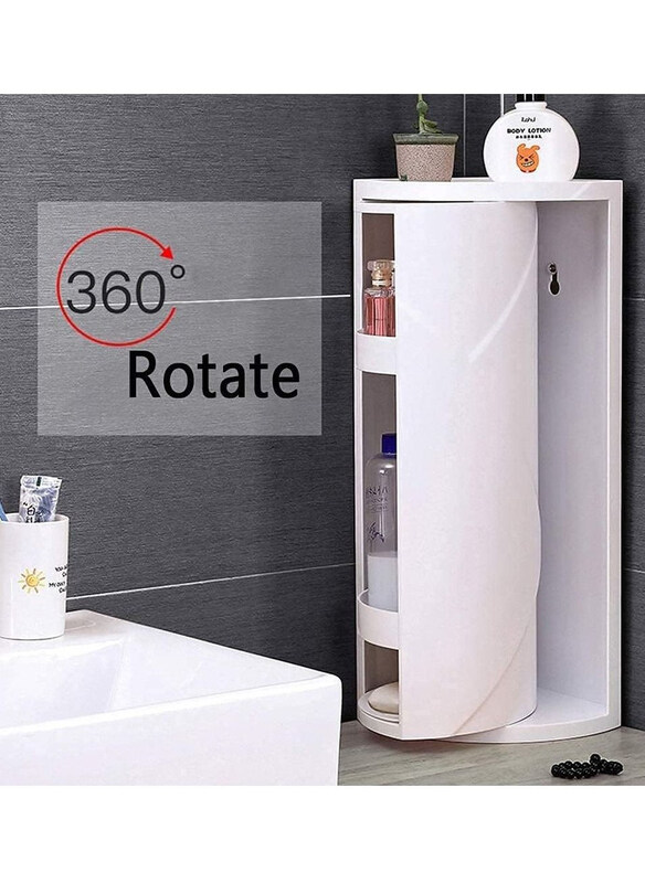 DubaiGallery Bathroom Corner Shelf 3 Tier Shower Storage Multi-Function 360 Rotating Shelf Bathroom Kitchen Storage Rack, White
DubaiGallery Bathroom Corner Shelf 3 Tier Shower Storage Multi-Function 360 Rotating Shelf Bathroom Kitchen Storage Rack, White