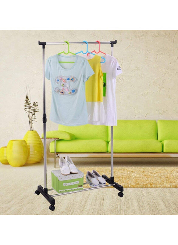 Generic Stainless Steel Portable Single Pole Telescoplc Clothes Rack, Black/Silver
Generic Stainless Steel Portable Single Pole Telescoplc Clothes Rack, Black/Silver