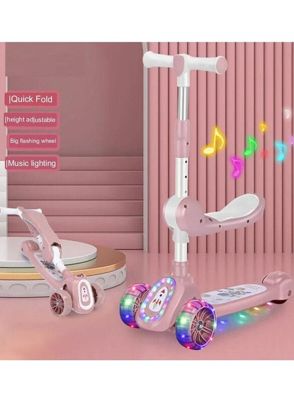 Generic 3 Wheel Scooter for Kids Outdoor and Sports Scooter with LED Light Seat and Adjustable Handle Suitable, Pink
Generic 3 Wheel Scooter for Kids Outdoor and Sports Scooter with LED Light Seat and Adjustable Handle Suitable, Pink