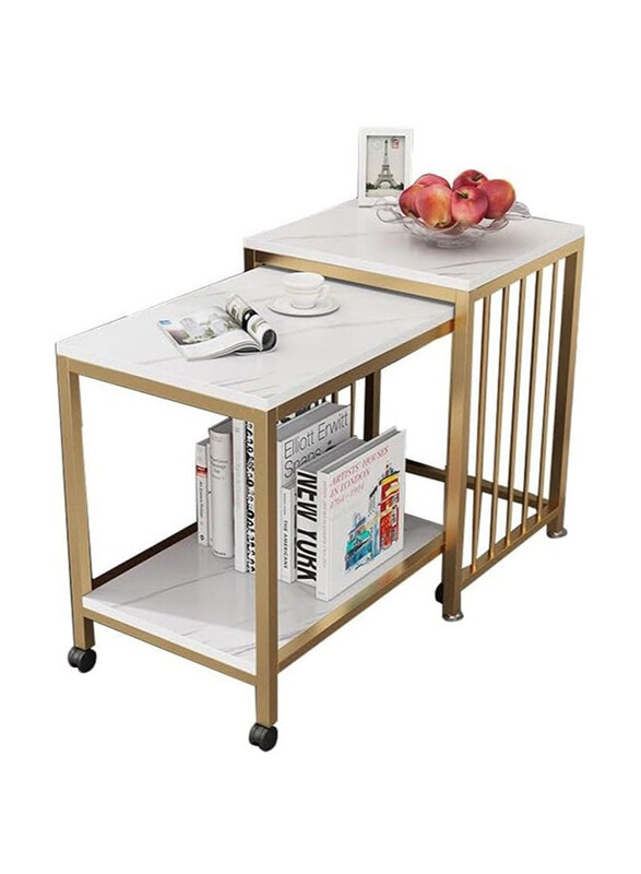 Dubaigallery Square Modern Marble Nesting Coffee Table with Metal Frame Legs, White/Gold
Dubaigallery Square Modern Marble Nesting Coffee Table with Metal Frame Legs, White/Gold