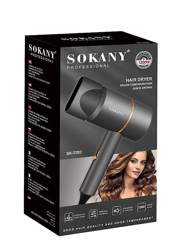 Sokany 1200W Portable Electric Professional Hair Dryer Salon with Nozzle Ionic Seadog, Black
Sokany 1200W Portable Electric Professional Hair Dryer Salon with Nozzle Ionic Seadog, Black