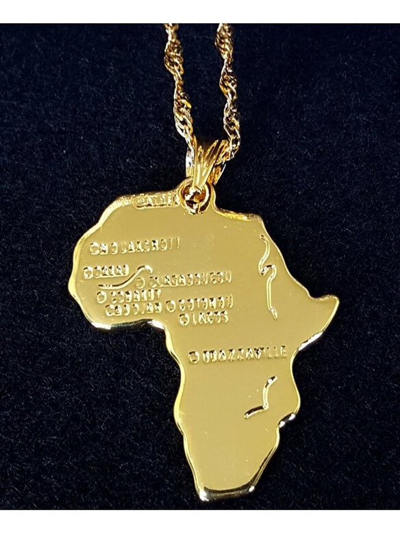 Generic Africa Map Pendant & Letter Carved Design 18k Gold Plated Necklace Unisex, Gold
Generic Africa Map Pendant & Letter Carved Design 18k Gold Plated Necklace Unisex, Gold