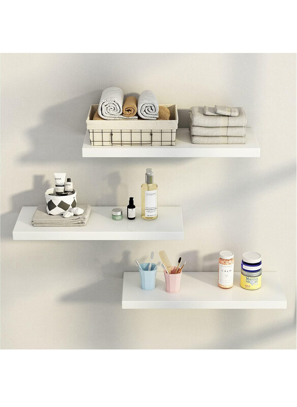 DubaiGallery Rectangular Floating Shelves Wall Mounted Bookcase Wood Display Stand Storage Rack, White
DubaiGallery Rectangular Floating Shelves Wall Mounted Bookcase Wood Display Stand Storage Rack, White
