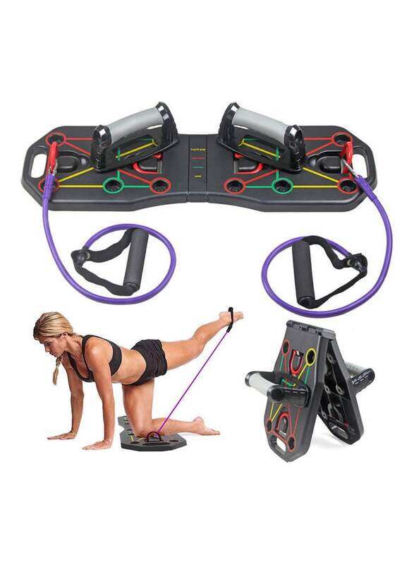Generic Multi-Function Foldable Push Up Board System with Resistance Tube Bands, Black
Generic Multi-Function Foldable Push Up Board System with Resistance Tube Bands, Black