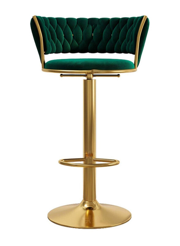 DubaiGallery Velvet Swivel Bar Stools Adjustable Counter Height Bar Stool with Woven Back, Gold/Green
DubaiGallery Velvet Swivel Bar Stools Adjustable Counter Height Bar Stool with Woven Back, Gold/Green