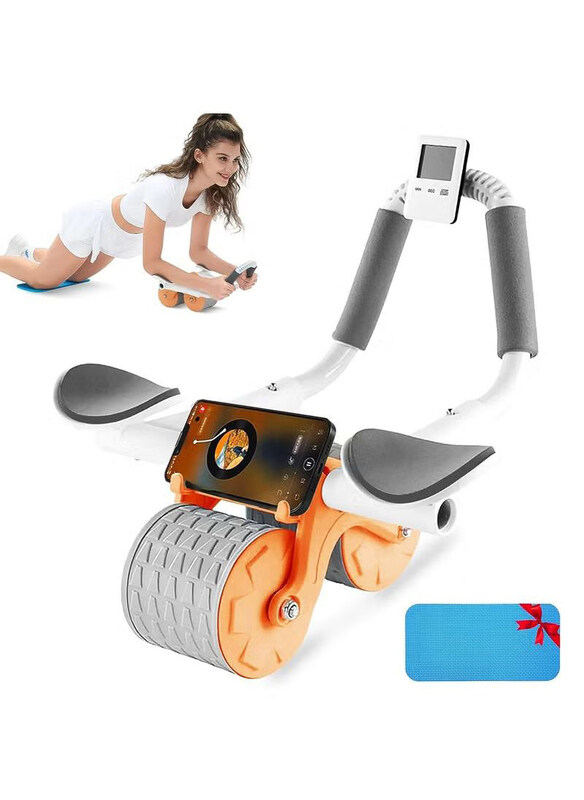 DubaiGallery 2 In 1 Automatic Rebound Smart Abs Workout Wheel with Built-in Chip, Accurate Recording, Good Stability & Free Thickened Pads, Grey/Orang
DubaiGallery 2 In 1 Automatic Rebound Smart Abs Workout Wheel with Built-in Chip, Accurate Recording, Good Stability & Free Thickened Pads, Grey/Orang