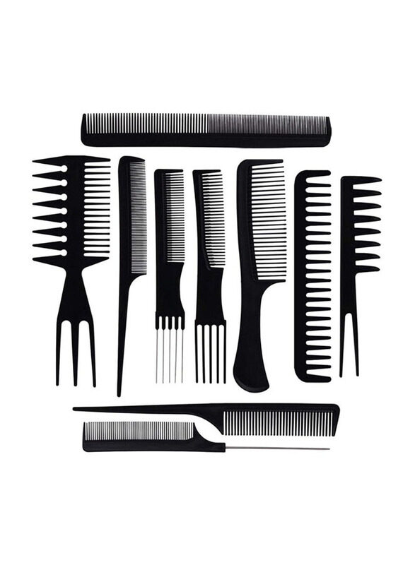Generic Pro Salon Hair Cut Styling Hair Dressing Barbers Combs Brush Set for All Hair Types, Black, 10 Piece
Generic Pro Salon Hair Cut Styling Hair Dressing Barbers Combs Brush Set for All Hair Types, Black, 10 Piece
