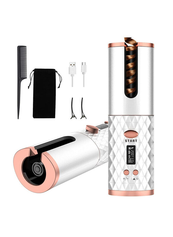 Generic Cordless Portable Rechargeable Ceramic Rotating Auto Hair Curler with 6 Temps & 11 Timers & LCD Display, Multicolour
Generic Cordless Portable Rechargeable Ceramic Rotating Auto Hair Curler with 6 Temps & 11 Timers & LCD Display, Multicolour