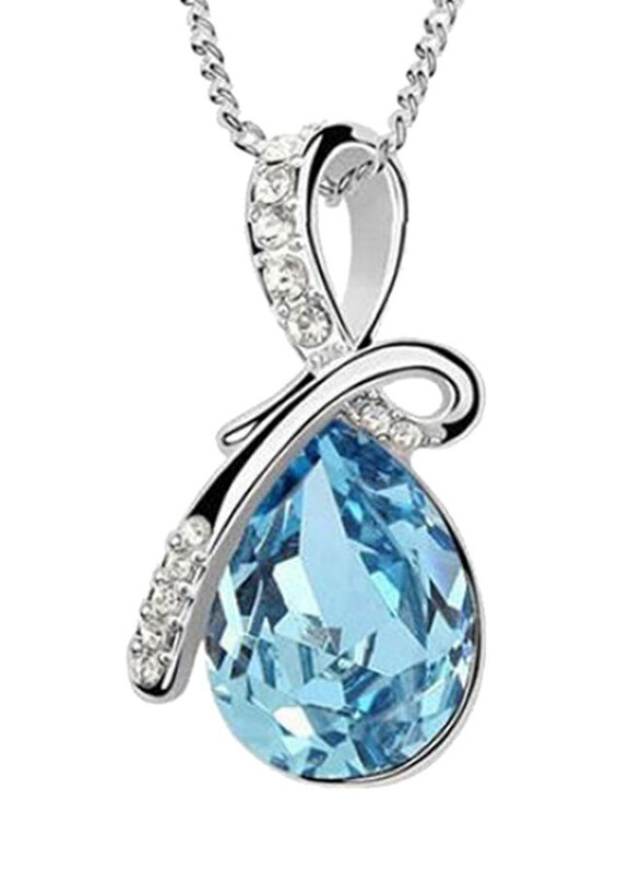 Bluelans Rhinestone Heart Teardrop Pendant Necklace for Women, Blue/Silver
Bluelans Rhinestone Heart Teardrop Pendant Necklace for Women, Blue/Silver