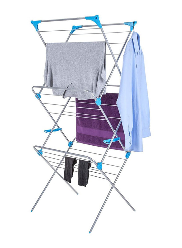 Generic 3-Tier Steel Folding Concertina Clothes Airer Laundry Horse Dryer, Silver/Blue
Generic 3-Tier Steel Folding Concertina Clothes Airer Laundry Horse Dryer, Silver/Blue