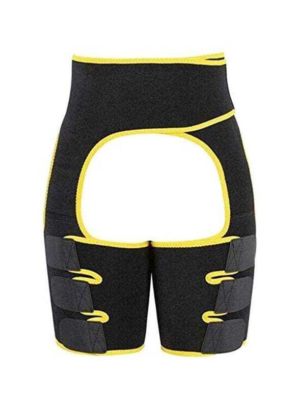 Generic Leg Slimming/Waist Trimmer/Thigh Trimmer High Waist Neoprene Shapewear with Slimming Belt, Medium, Black/Yellow
Generic Leg Slimming/Waist Trimmer/Thigh Trimmer High Waist Neoprene Shapewear with Slimming Belt, Medium, Black/Yellow
