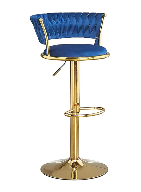 DubaiGallery Modern Height Adjustable Swivel Velvet Woven Bar Stool with Back for Pub, Kitchen, Cafe, Blue/Gold
DubaiGallery Modern Height Adjustable Swivel Velvet Woven Bar Stool with Back for Pub, Kitchen, Cafe, Blue/Gold