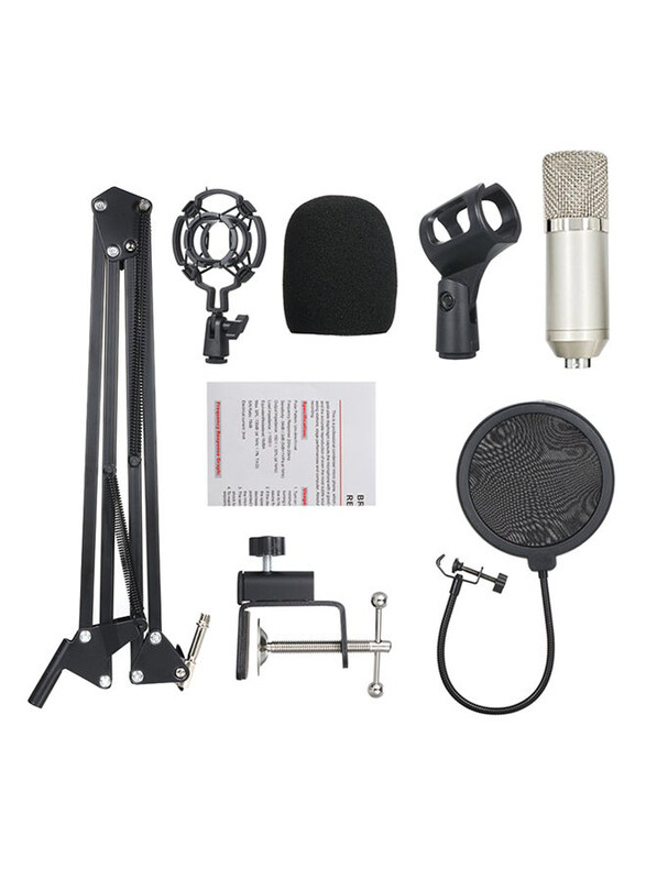 Generic Professional Studio Recording Condenser Microphone Kit, BM700, Black/Silver
Generic Professional Studio Recording Condenser Microphone Kit, BM700, Black/Silver