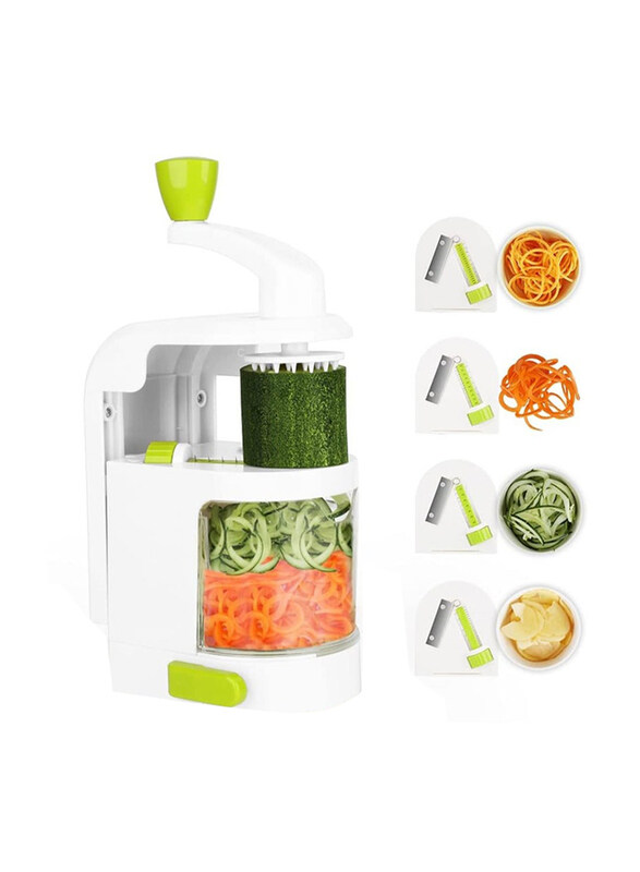 DubaiGallery 4-in-1 Rotating Blades Spiral Vegetable Noodle Maker Vertical Zucchini Mandoline Slicer, White
DubaiGallery 4-in-1 Rotating Blades Spiral Vegetable Noodle Maker Vertical Zucchini Mandoline Slicer, White
