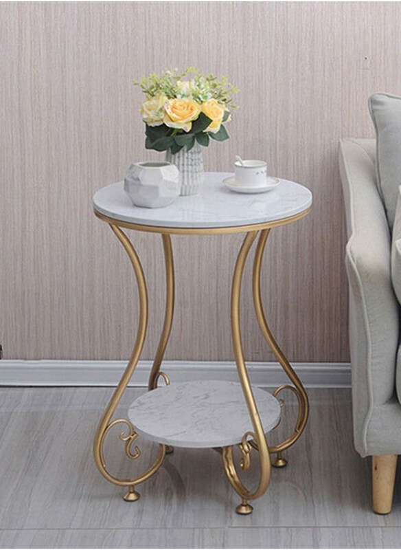 Generic Round Mini Simple Iron Modern Round Marble Two Tier Coffee Table Tea Table for Living Room, White/Gold
Generic Round Mini Simple Iron Modern Round Marble Two Tier Coffee Table Tea Table for Living Room, White/Gold