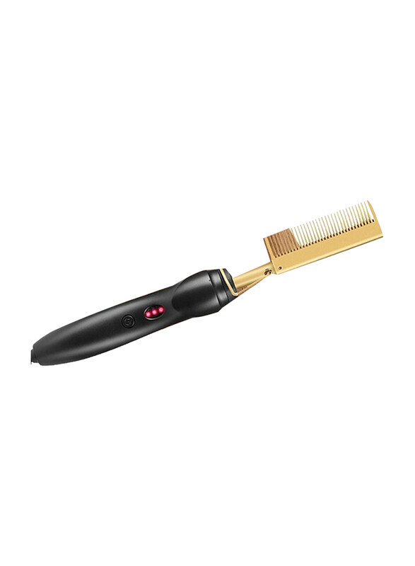 DubaiGallery Flat Iron Hair Straightener Brush Hot Comb Styler Corrugation Hair Curler, Gold/Black
DubaiGallery Flat Iron Hair Straightener Brush Hot Comb Styler Corrugation Hair Curler, Gold/Black