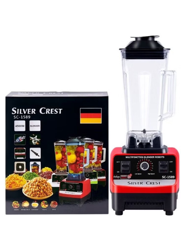 Silver Crest 2.5L Double Jar Electric Mixer Blender Set, 4500W, SC-1589, Black/Red
Silver Crest 2.5L Double Jar Electric Mixer Blender Set, 4500W, SC-1589, Black/Red