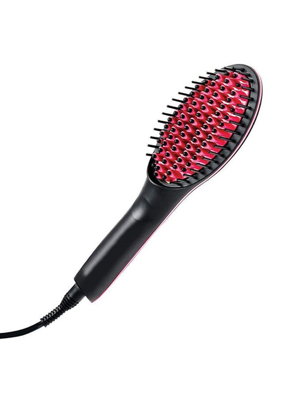 Generic 3-In-1 Hair Straightener Electric Comb with Temperature Control LCD Display, Black/Pink
Generic 3-In-1 Hair Straightener Electric Comb with Temperature Control LCD Display, Black/Pink