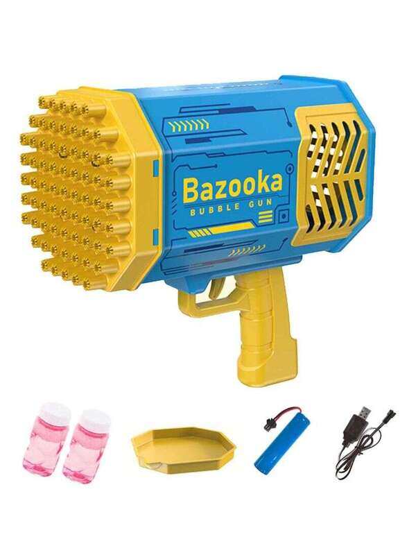 Bazooka Bubble Gun Rocket 69 Holes Soap Bubbles Machine Gun Shape Automatic Blower with Light Toys for Kids, Blue
Bazooka Bubble Gun Rocket 69 Holes Soap Bubbles Machine Gun Shape Automatic Blower with Light Toys for Kids, Blue
