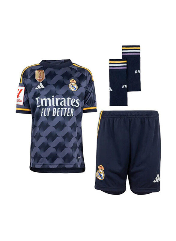DubaiGallery Football Team Emirates Fly Better Print World Fans Jersey with Shorts & Socks Unisex, Dark Blue/Yellow/White
DubaiGallery Football Team Emirates Fly Better Print World Fans Jersey with Shorts & Socks Unisex, Dark Blue/Yellow/White